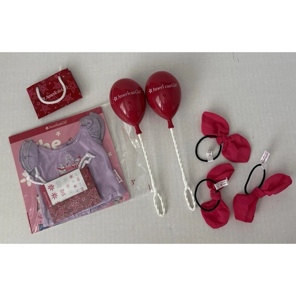 American Girl Doll Clothing and Accessories Set - Red, Pink, Purple, Blue, White - Picture 2 of 8